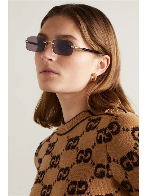 gucci tortoise sunglasses women's|Gucci rectangular frame sunglasses.